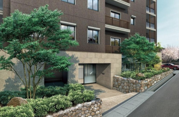 ワコーレThe御影　エントランスアプローチ完成予想CG