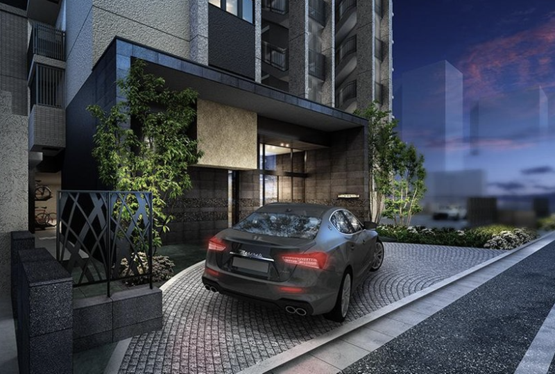 ファイル:レーベン御宝町アルビオ・タワー エントエランスアプローチ完成予想CG.png