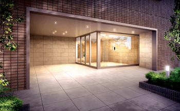 プレシス豊田レジデンス　エントエランスアプローチ完成予想図