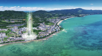 プレミアムコート金武屋嘉　周辺航空写真CG合成