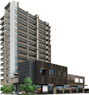 ザ・パークハウス 牛田本町ほおずき通り　外観完成予想CG