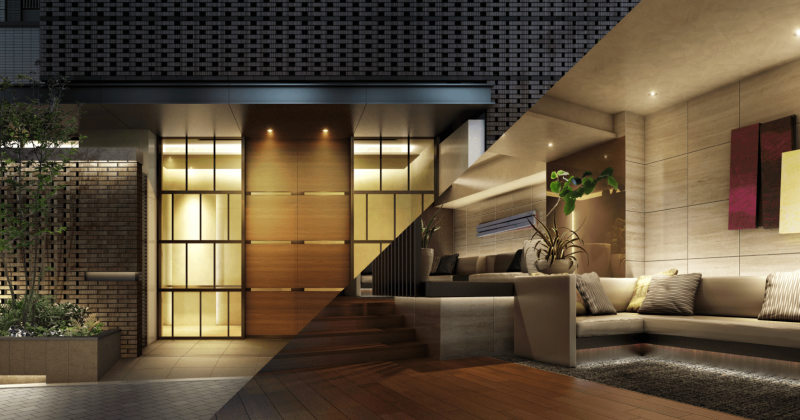 ファイル:ジオ茨木西中条 エントランスアプローチ、オーナーズラウンジ完成予想CG.png