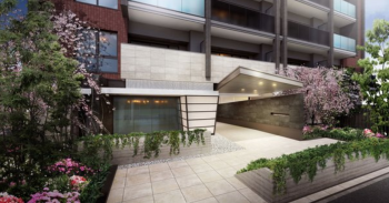 シエリア大阪天神橋　エントランスアプローチ完成予想CG