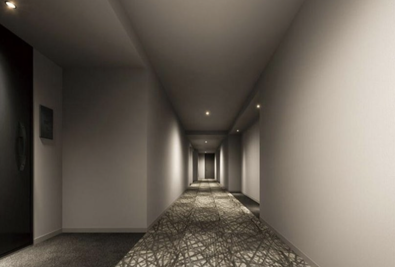 ファイル:ベルフール朝霞 グレージュ 内廊下完成予想図.png