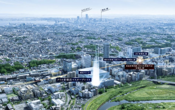 クリオ新横浜マスタープレイス　周辺空撮合成画像