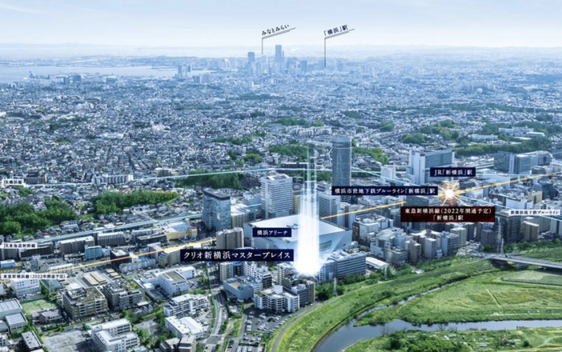 ファイル:クリオ新横浜マスタープレイス 周辺空撮合成画像.png