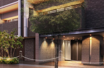 サーパス倉敷駅西レジデンス エントランスアプローチ完成予想CG