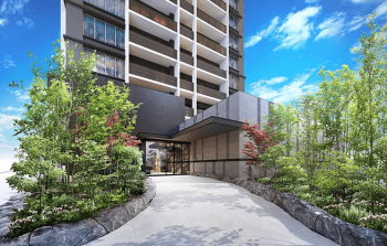 ザ・サンパーク小倉駅タワーレジデンス　エントエランスアプローチ完成予想図