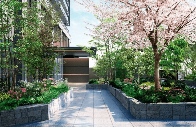 ファイル:シエリアタワー大阪堀江 エントエランスアプローチ完成予想図.png