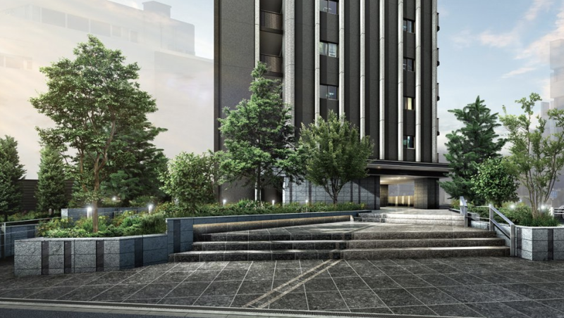 ファイル:レーベン八王子MARK GATE エントランスアプローチ外観完成予想図.png