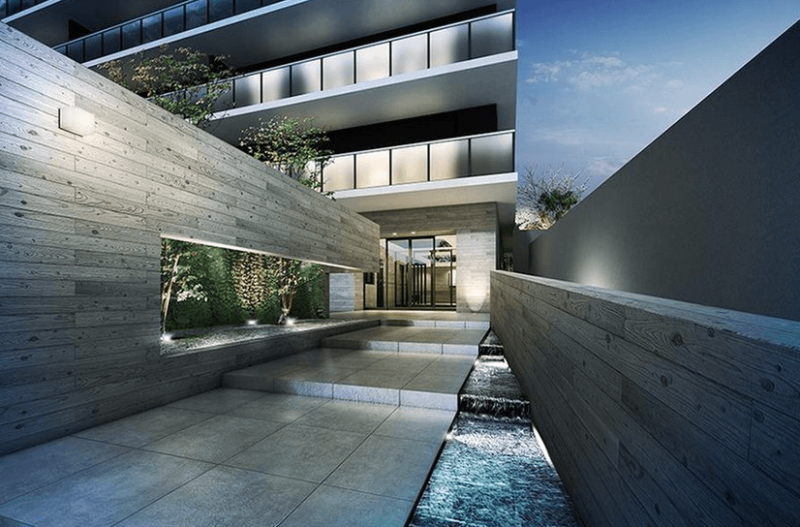 ファイル:アメイズ諫早城見町パーク＆リバーサイド エントエランスアプローチ完成予想図.png