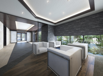 オーヴィジョン九品寺　エントランスホール ラウンジ完成予想図