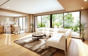 ハイムスイート朝霞　Plus SUITE Living & Plus SUITE Dining 完成予想CG