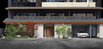 シエリア京都鴨川二条ザ・テラス　エントランスアプローチ完成予想図