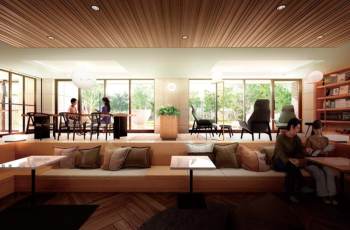 プレミスト有明ガーデンズ　つなぐラウンジ完成予想図