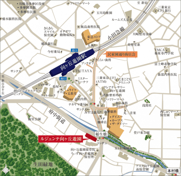 ファイル:周辺案内図 向ヶ丘161007.png