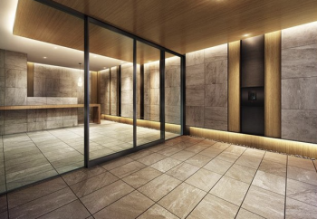 オープンレジデンシア金山マークス　風除室 エントランスホール完成予想CG