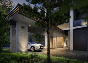 シティタワー名駅那古野　エントエランスアプローチ完成予想図