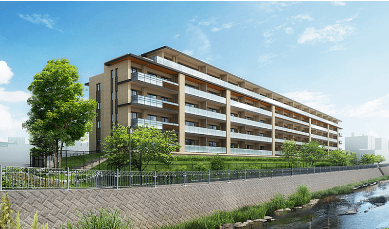 ファイル:ブランズシティ本郷台 リバーサイドテラス外観完成予想図.png