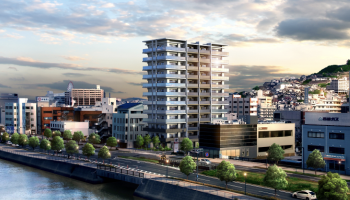 ブランシエラ幸町リバーサイド　外観完成予想図 周辺写真合成CG