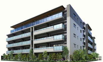 プラウド武蔵中原テラス　外観完成予想図