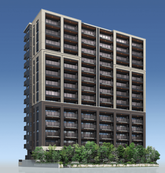 ファイル:グランフォーレ大橋駅前レジデンス 外観完成予想図.png