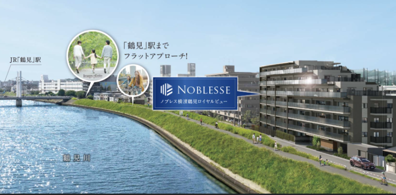 ファイル:ノブレス横濱鶴見ロイヤルビュー 周辺写真CG合成.png