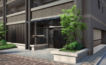 サンクレイドル浅草レジデンス　エントエランスアプローチ完成予想図