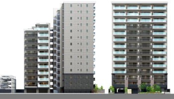 ブランシエラいわき　平一町目　外観立面完成CG