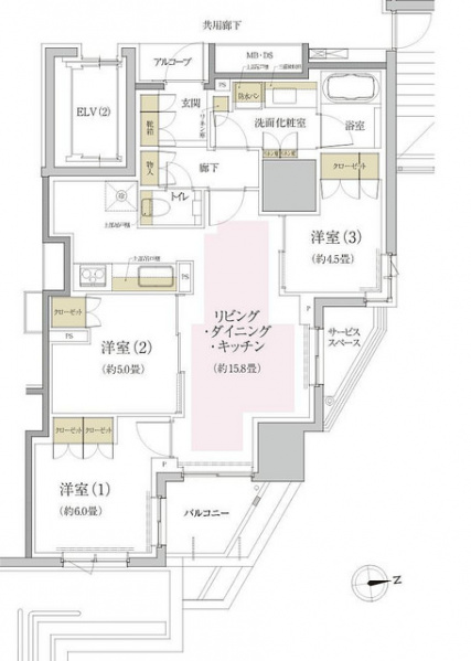 ファイル:プラウド新宿牛込柳町bbタイプ 70.12㎡.jpg