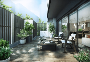 クリオ学芸大学ザ・クラシック　テラス完成予想図（Dタイプ）