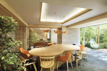 バウス西葛西清新町　コミュニティスペースb カフェコーナー完成予想CG