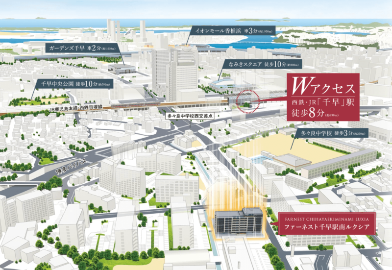 ファイル:ファーネスト千早駅南ルクシア 周辺イラスト.png