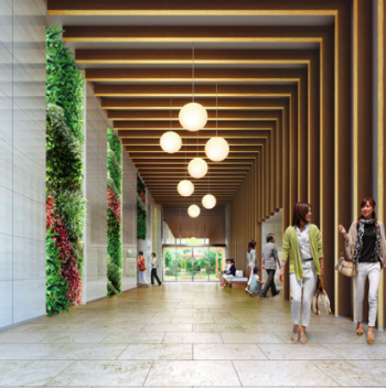 デュオヒルズ西大宮ザ・グランテラス ～さいたま西Weekendプロジェクト～　エントランスホール完成予想CG