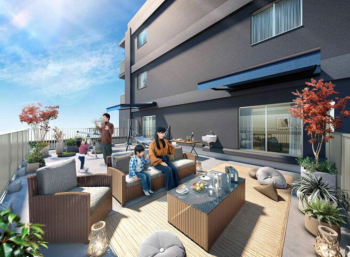 ブリシア蒲田III　オーナーズルーフバルコニー（Frタイプ）完成予想図