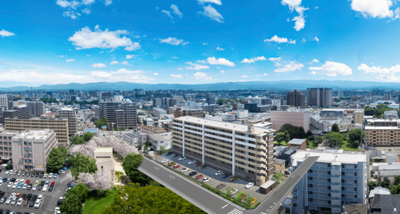 ファイル:アルファスマート九品寺 空撮（2020年8月撮影にCG合成）.png
