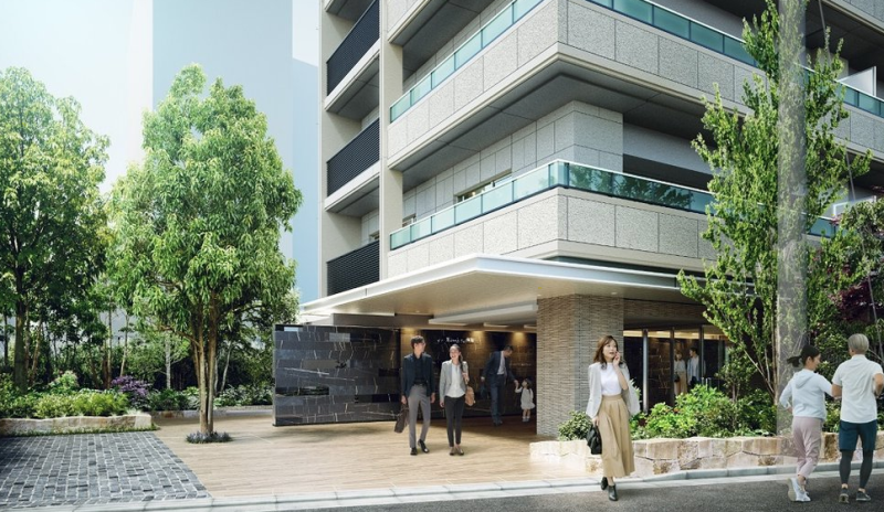 ファイル:ザ・パークハウス 所沢プレイス エントランスアプローチ外観完成予想図.png