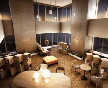 プレミストタワー新さっぽろ　スカイラウンジ完成予想図