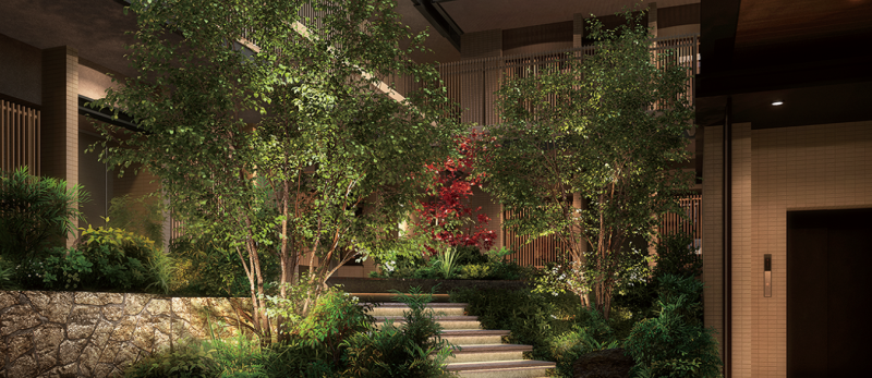 ファイル:ローレルコート大井町 中庭.png