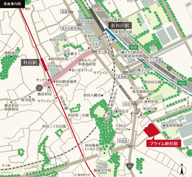 ファイル:現地案内図 新杉田161120.png