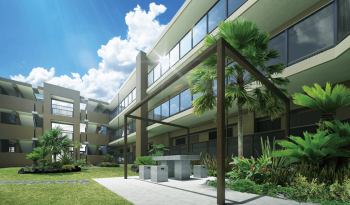 ファーネスト大野城ルアナガーデン　中庭完成予想図