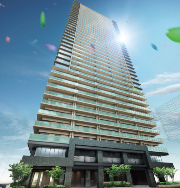 ファイル:杜の街グレース 岡山 ザ・タワー 外観完成予想CG1.png