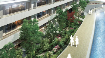 エスリード守山セントラル　接道する遊歩道完成予想図