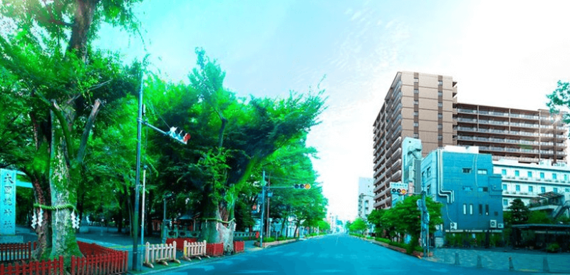 ファイル:ザ・パークハウス 府中 現地周辺写真と外観完成予想CG.png