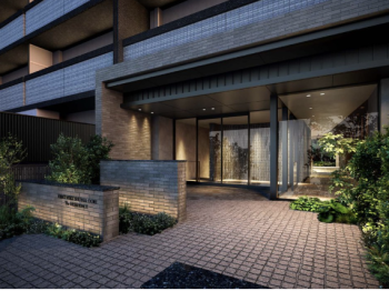 バンベール庄内通 ザ・レジデンス　エントエランスアプローチ完成予想図