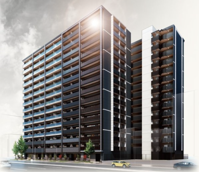 ファイル:プレサンス ジェネ 新栄町駅前 葵 外観完成予想図.png