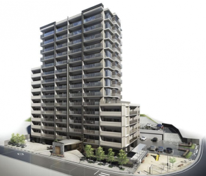 アルビオ・ガーデン古江東町　外観完成予想CG1