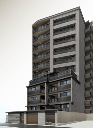 ザ・パークハウス 堀川六角　外観完成予想CG