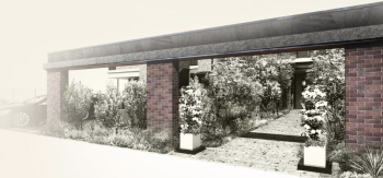 オーヴィジョン新下関駅グレイス　エントランスゲート完成予想図