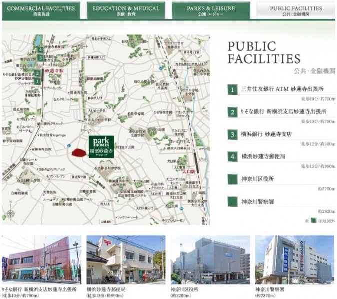 ファイル:パークホームズ横濱妙蓮寺 ザ ヒルトップ公共・金融機関.JPG